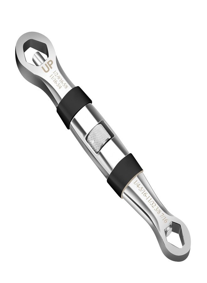 Catron 23 In 1 Dual Head Metric Imperial Universal Wrench Wrench Set Ratchet Adjustable Wrench 7-19 MM Spanner Flexible Multifunctional Hand Tool for Car Repair (Single) - Image 1